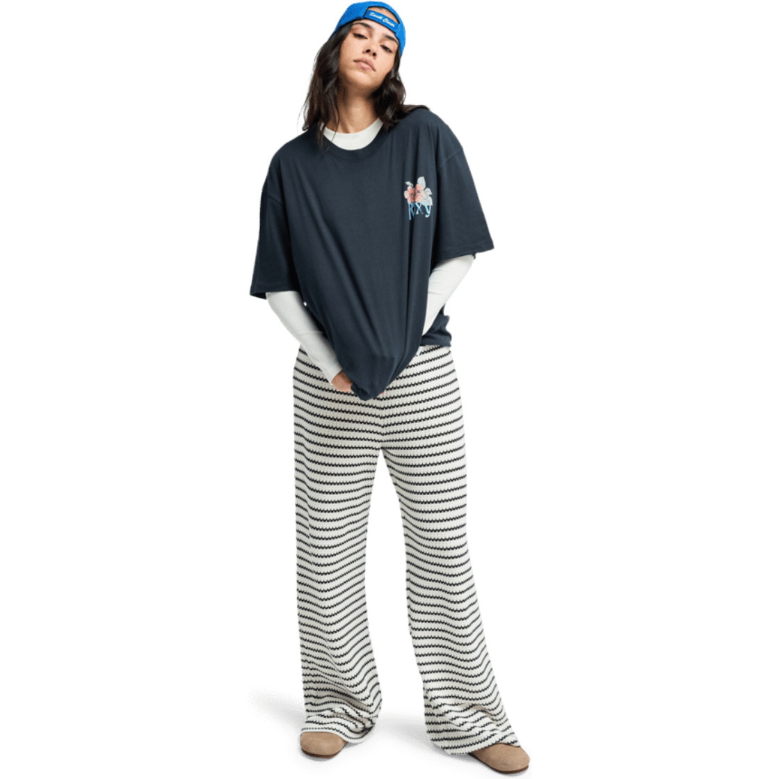 2026 Roxy Da Donna Talloversize Washed Tee ERJZT06081 - Anthracite